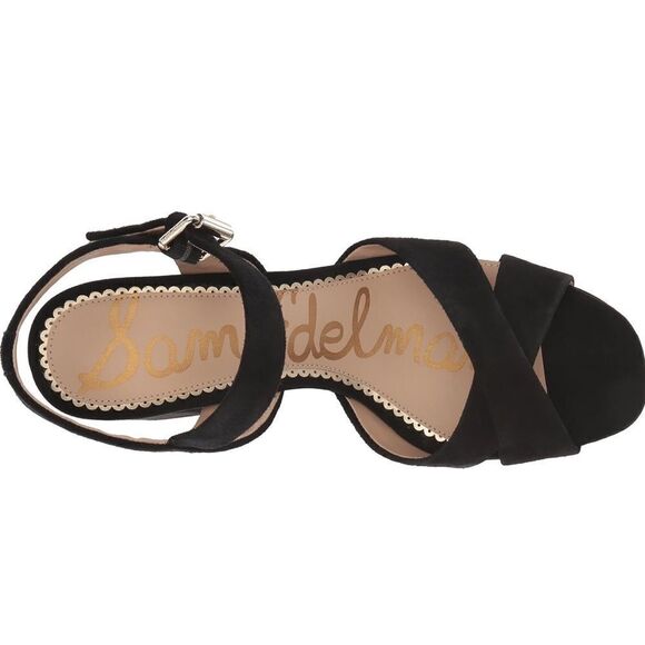 Sam Edelman Women's Jolene Heeled Sandal Black Suede SZ US 6M/ EU 36 NEW in Box - Picture 10 of 12